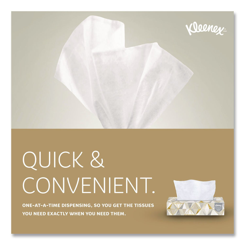 White Facial Tissue for Business, 2-Ply, White, Pop-Up Box, 125 Sheets/Box, 48 Boxes/Carton