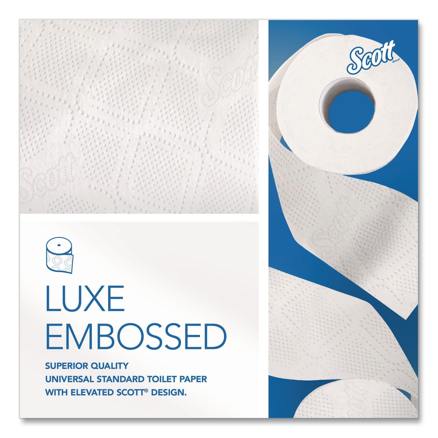 Essential Standard Roll Bathroom Tissue for Business, Septic Safe, 2-Ply, White, 550 Sheets/Roll