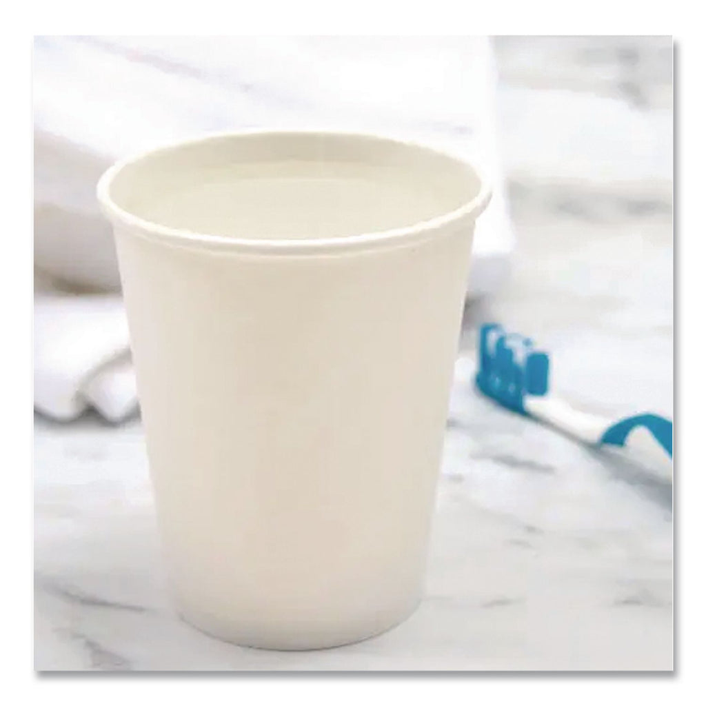 Single-Sided Poly Paper Hot Cups, 10 oz, White, 50 Sleeve, 20 Sleeves/Carton