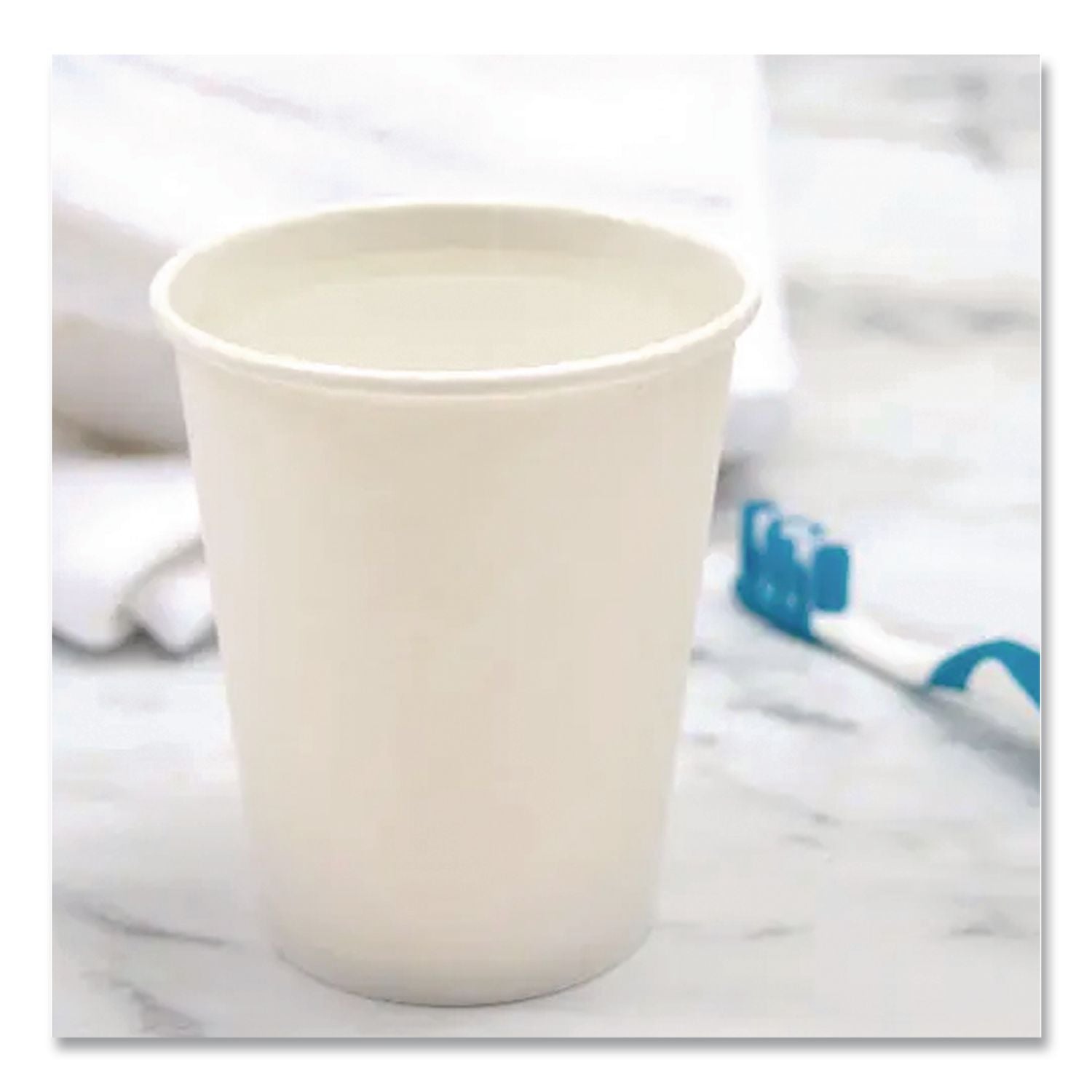 Single-Sided Poly Paper Hot Cups, 10 oz, White, 50 Sleeve, 20 Sleeves/Carton