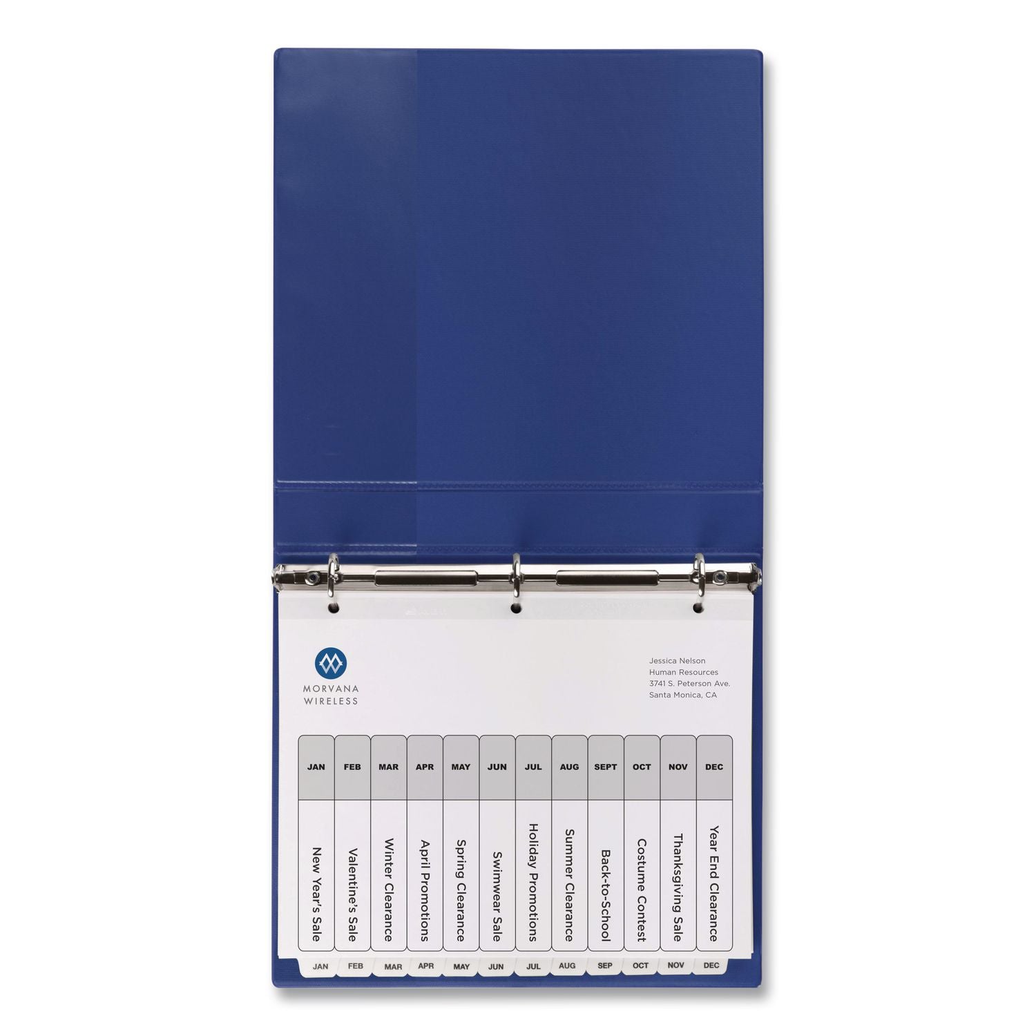 Customizable TOC Ready Index Black and White Dividers, 12-Tab, Jan. to Dec., 11 x 8.5, 1 Set