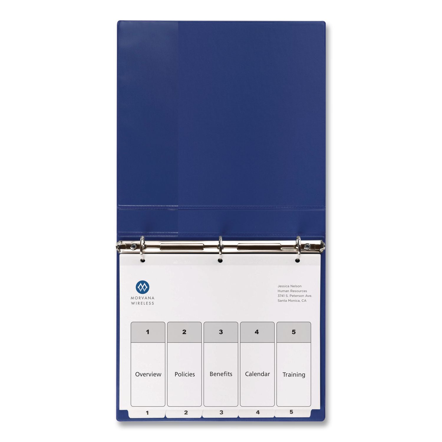 Customizable TOC Ready Index Black and White Dividers, 5-Tab, 1 to 5, 11 x 8.5, 1 Set
