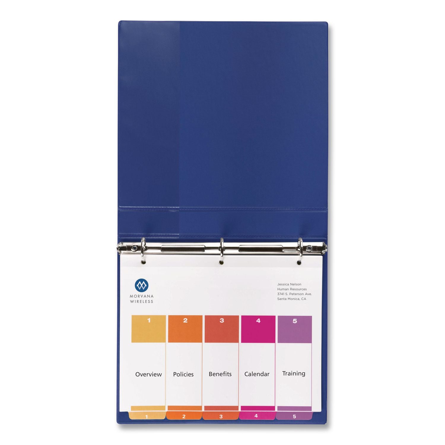 Customizable TOC Ready Index Multicolor Tab Dividers, 5-Tab, 1 to 5, 11 x 8.5, White, Traditional Color Tabs, 1 Set
