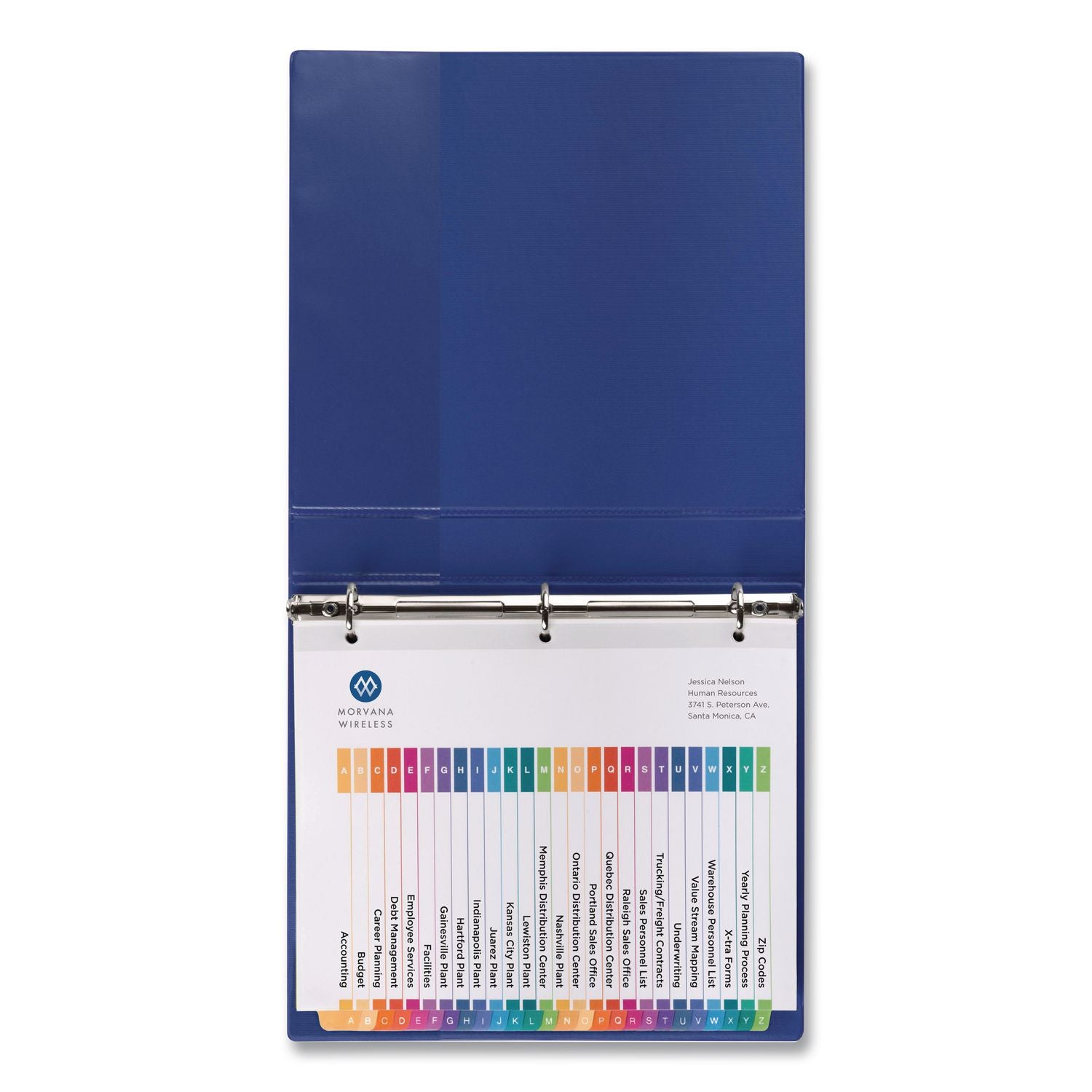 Avery A-Z Customizable Multicolor TOC Dividers - 156 x Divider(s) - A-Z, Table of Contents - 26 Tab(s)/Set - 8.5" Divider Width x 11" Divider Length - 3 Hole Punched - White Paper Divider - Multicolor Paper Tab(s) - 6 / Pack