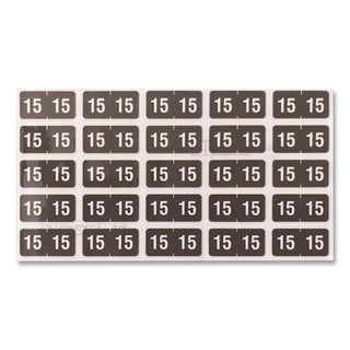 Yearly End Tab File Folder Labels, 15, 0.75 x 1.5, Black, 500/Roll