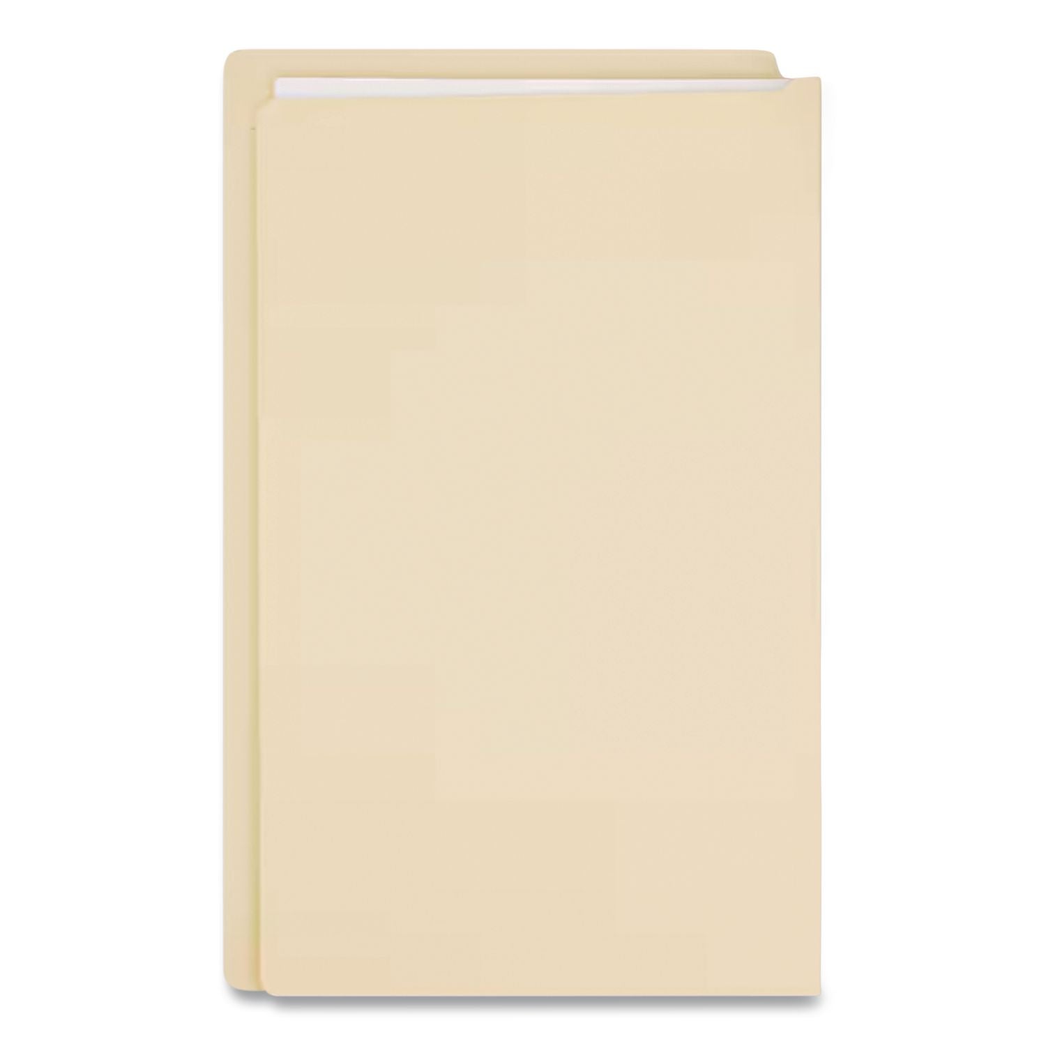 Extended End Tab Manila Folders, Straight Tabs, Legal Size, 0.75" Expansion, Manila, 100/Box