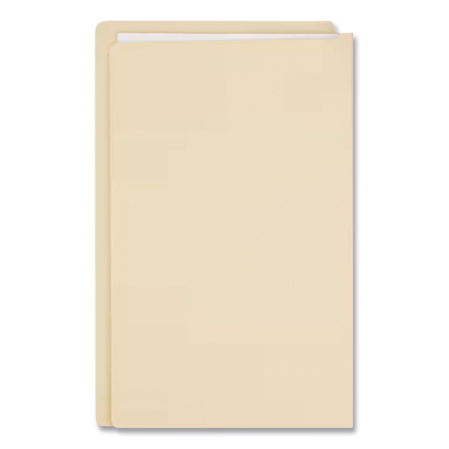 Heavyweight Manila End Tab Expansion Folders, Straight Tabs, Legal Size, 1.5" Expansion, Manila, 50/Box