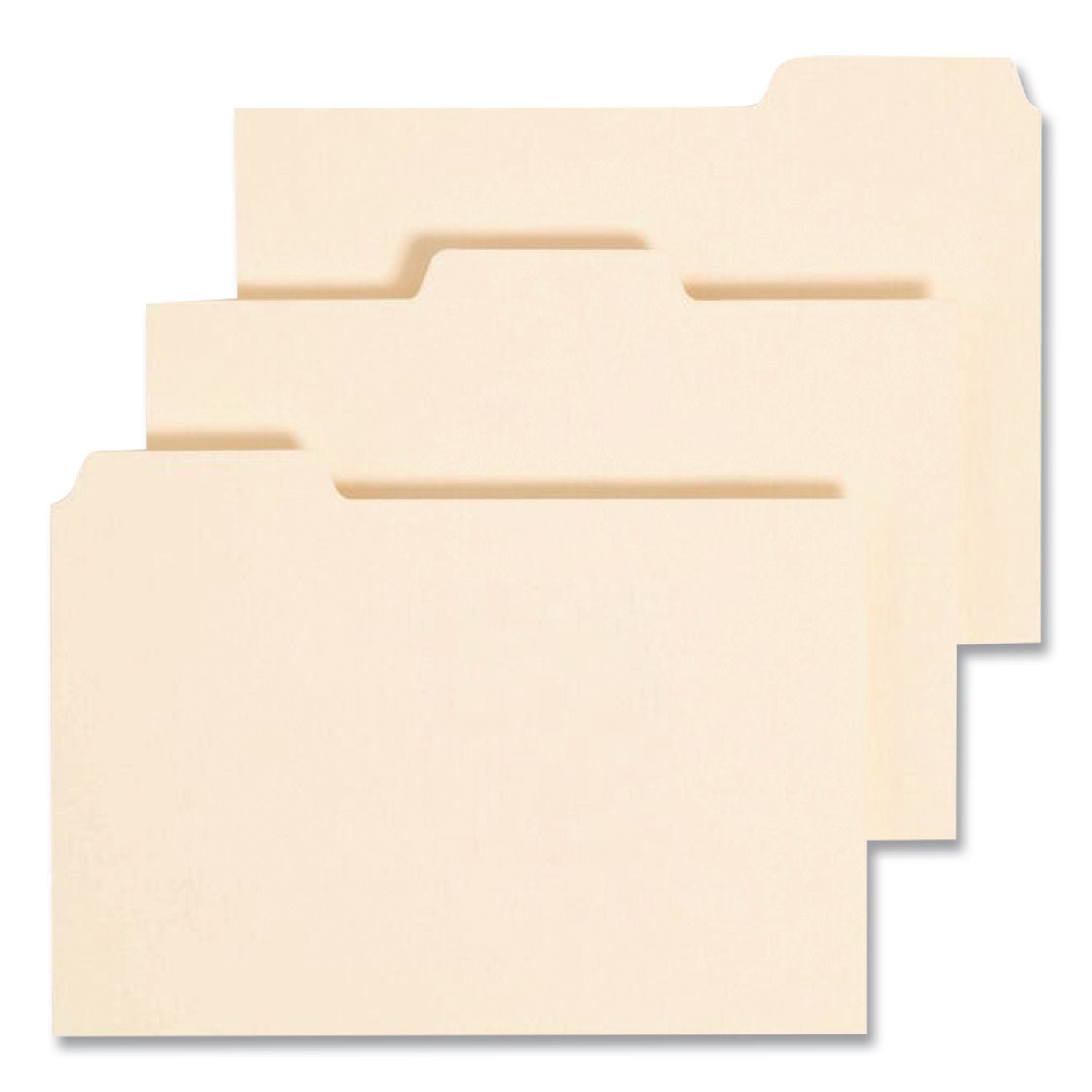 Recycled Blank Top Tab File Guides, 1/3-Cut Top Tab, Blank, 8.5 x 11, Manila, 100/Box