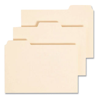 Recycled Blank Top Tab File Guides, 1/3-Cut Top Tab, Blank, 8.5 x 11, Manila, 100/Box
