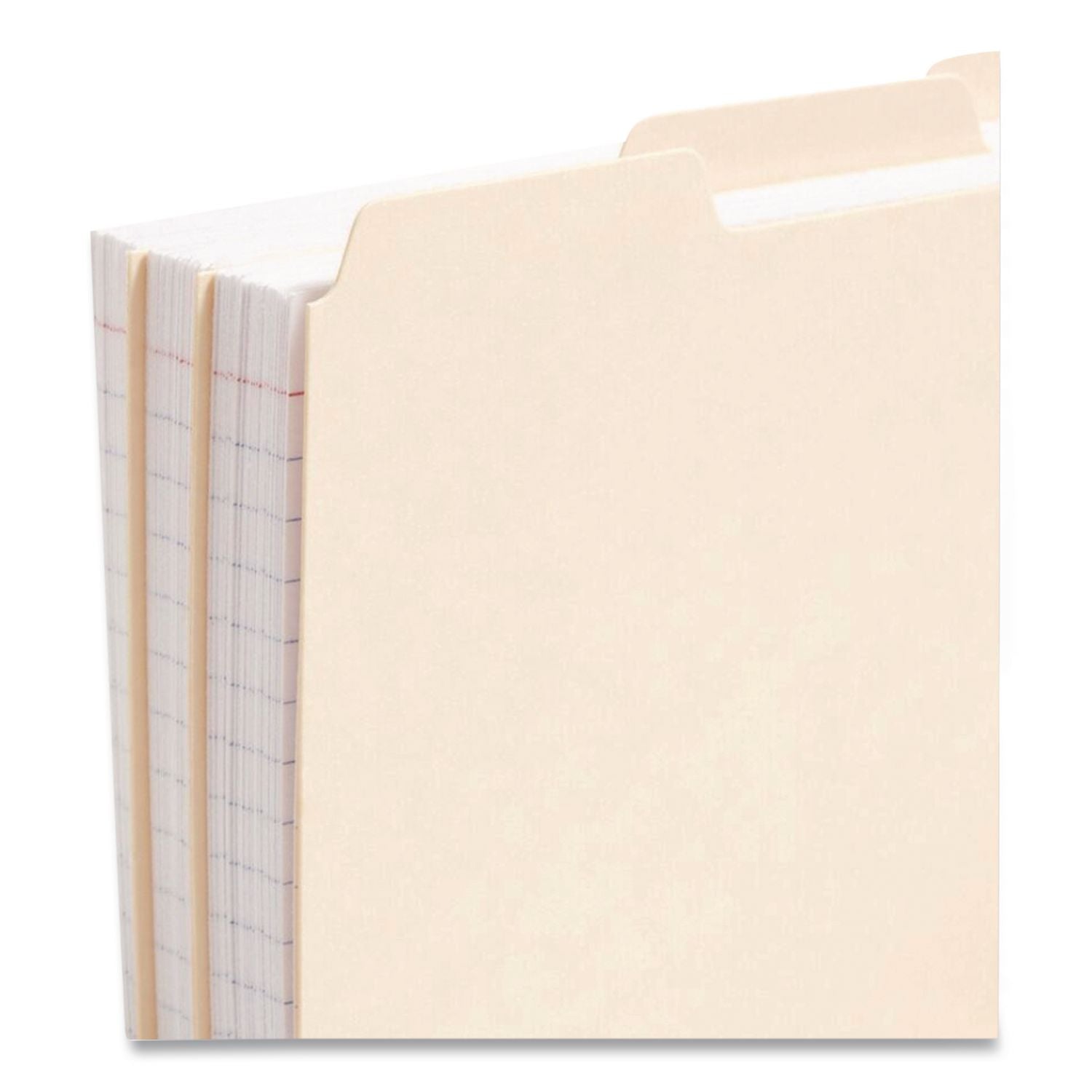 Recycled Blank Top Tab File Guides, 1/3-Cut Top Tab, Blank, 8.5 x 11, Manila, 100/Box