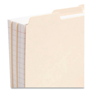 Recycled Blank Top Tab File Guides, 1/3-Cut Top Tab, Blank, 8.5 x 11, Manila, 100/Box