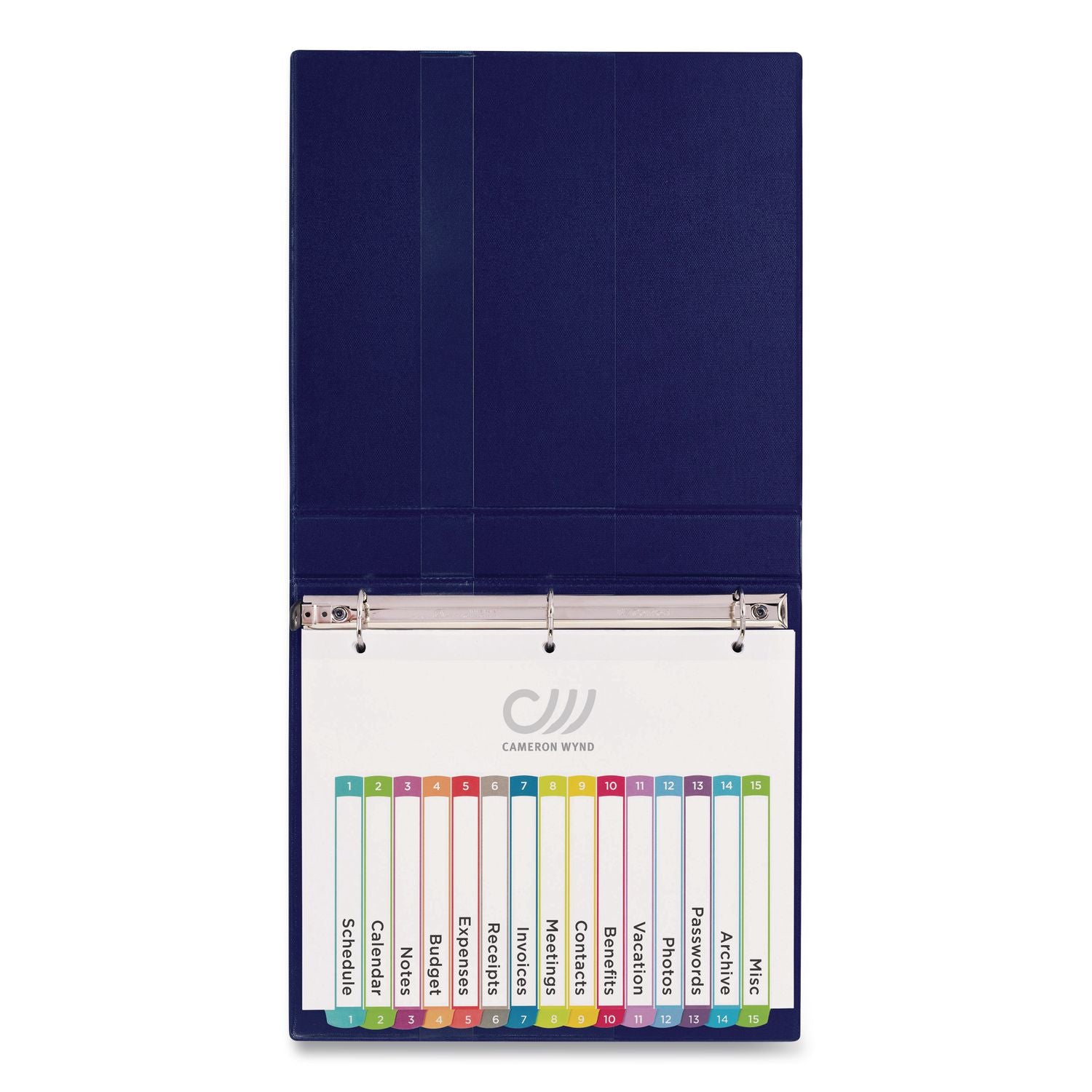 Customizable TOC Ready Index Multicolor Tab Dividers, 15-Tab, 1 to 15, 11 x 8.5, White, Contemporary Color Tabs, 1 Set