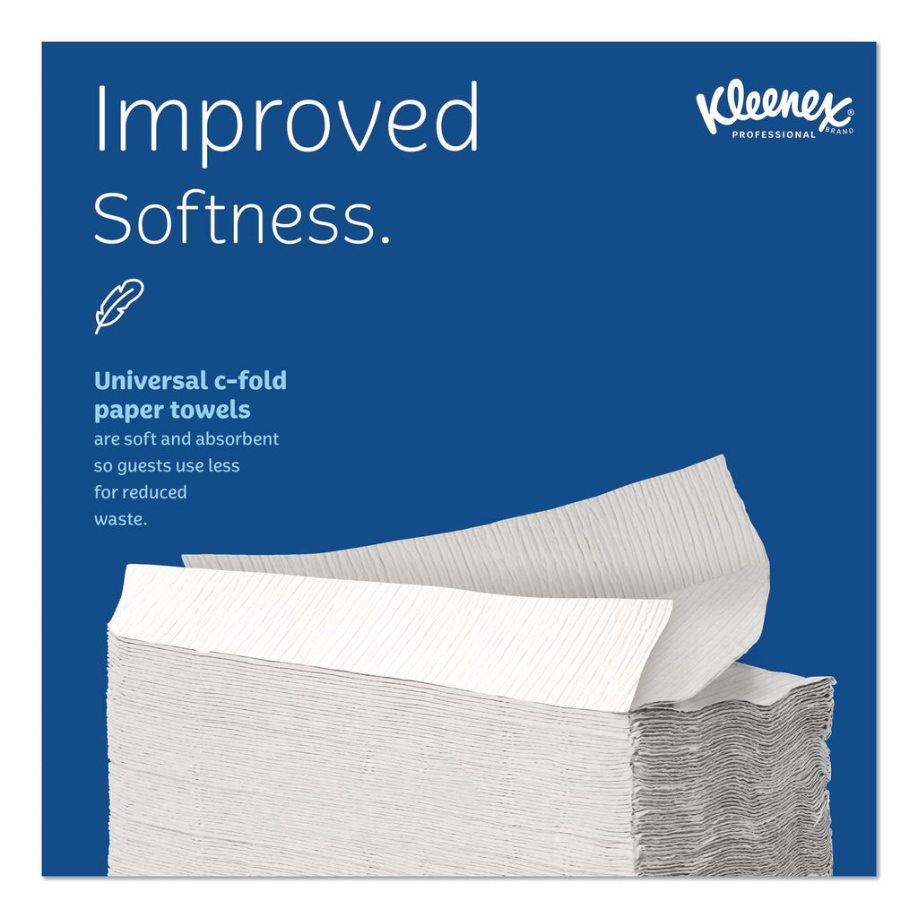 C-Fold Paper Towels, 1-Ply, 10.13 x 13.15, White, 150/Pack, 16 Packs/Carton