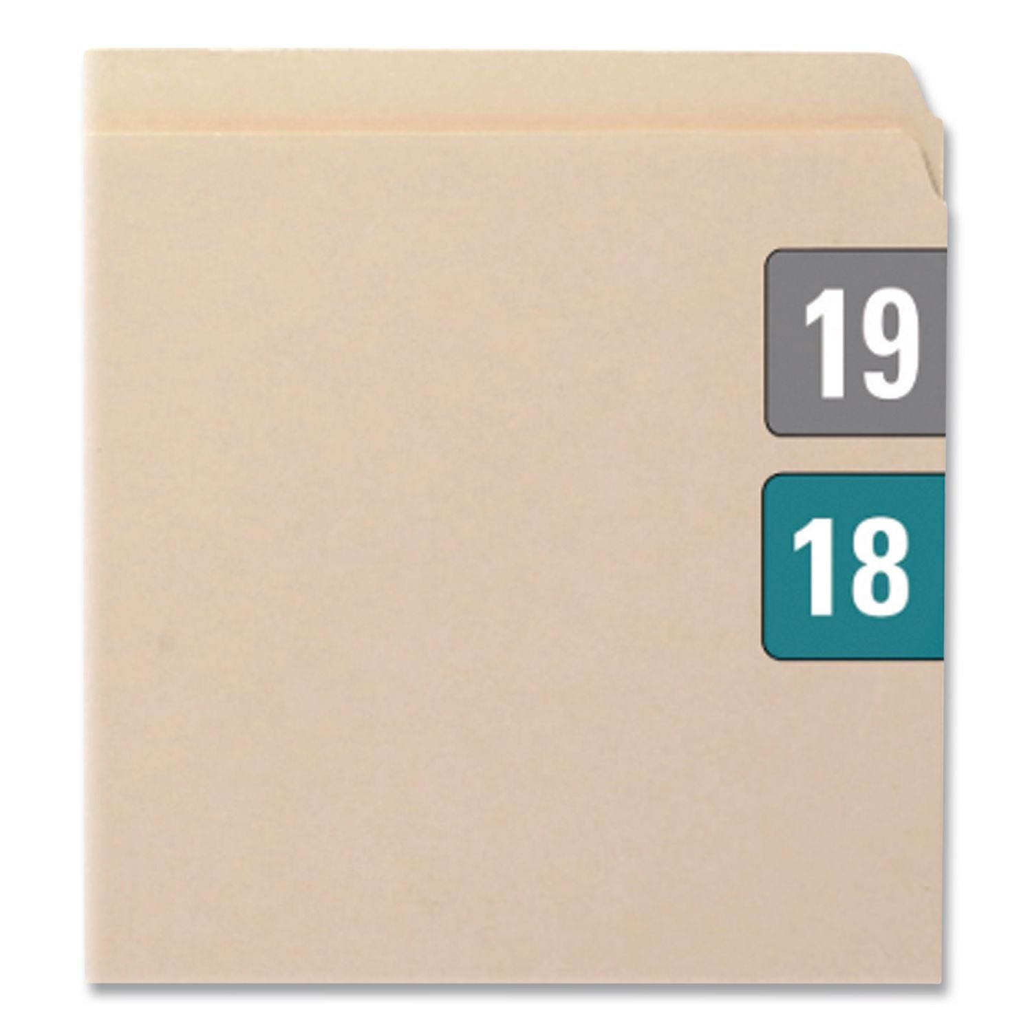 Yearly End Tab File Folder Labels, 18, 0.75 x 1.5, Teal, 500/Roll
