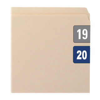 Yearly End Tab File Folder Labels, 20, 0.75 x 1.5, Dark Blue, 500/Roll