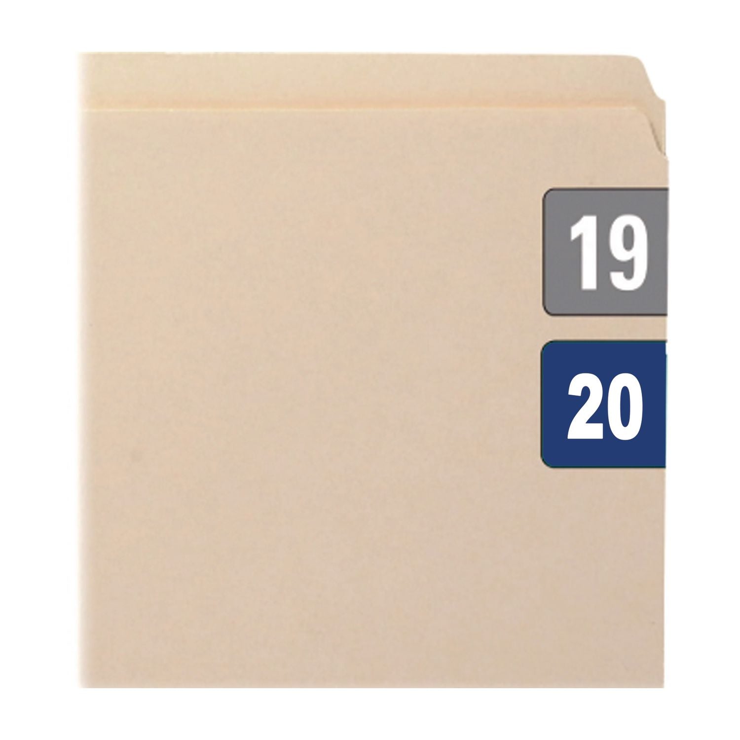 Yearly End Tab File Folder Labels, 20, 0.75 x 1.5, Dark Blue, 500/Roll