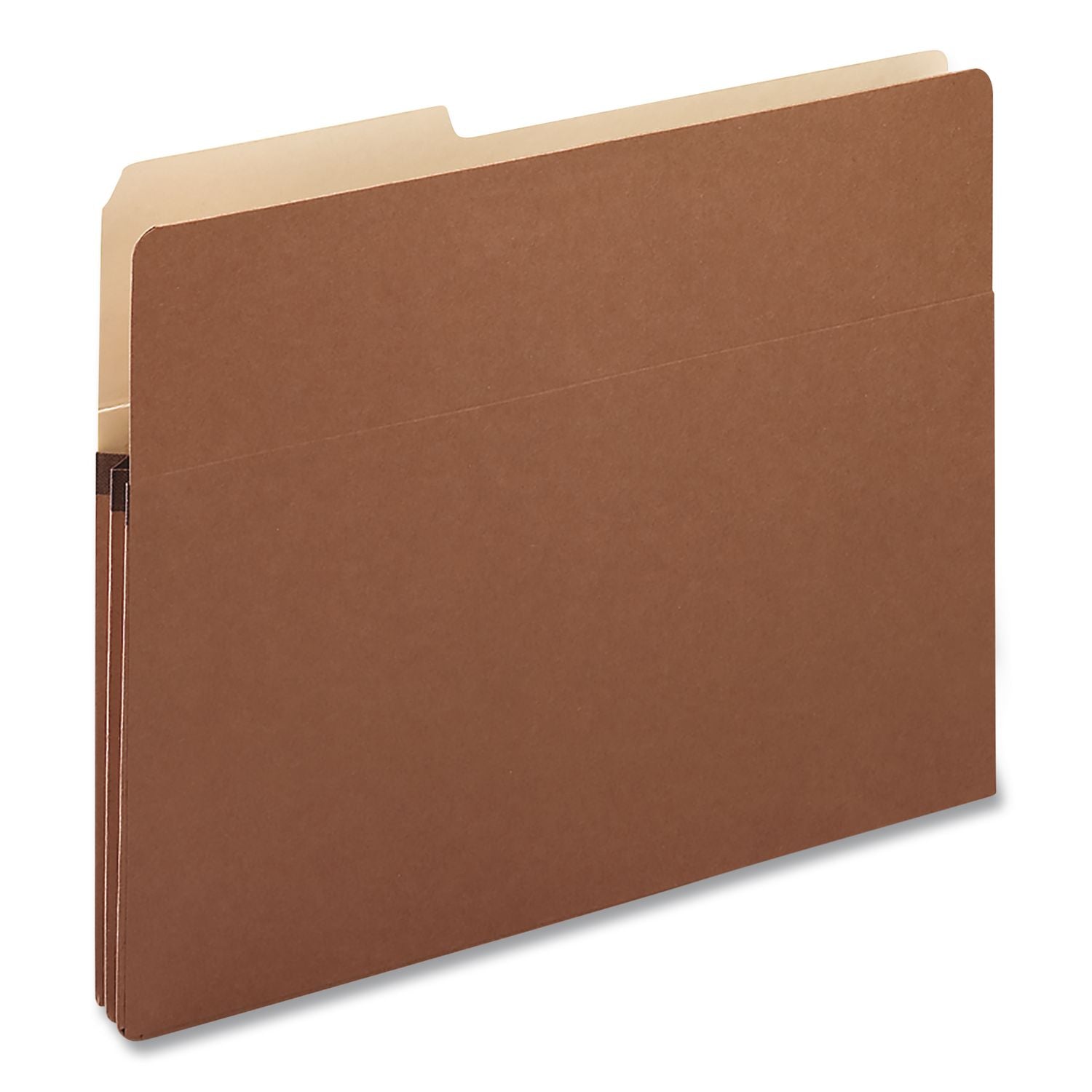 Redrope Drop Front File Pockets with 2/5-Cut Guide Height Tabs, 1.75" Expansion, Letter Size, Redrope, 25/Box