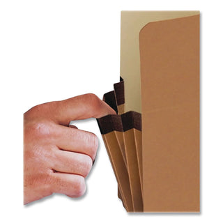 Redrope Drop Front File Pockets with 2/5-Cut Guide Height Tabs, 1.75" Expansion, Letter Size, Redrope, 25/Box