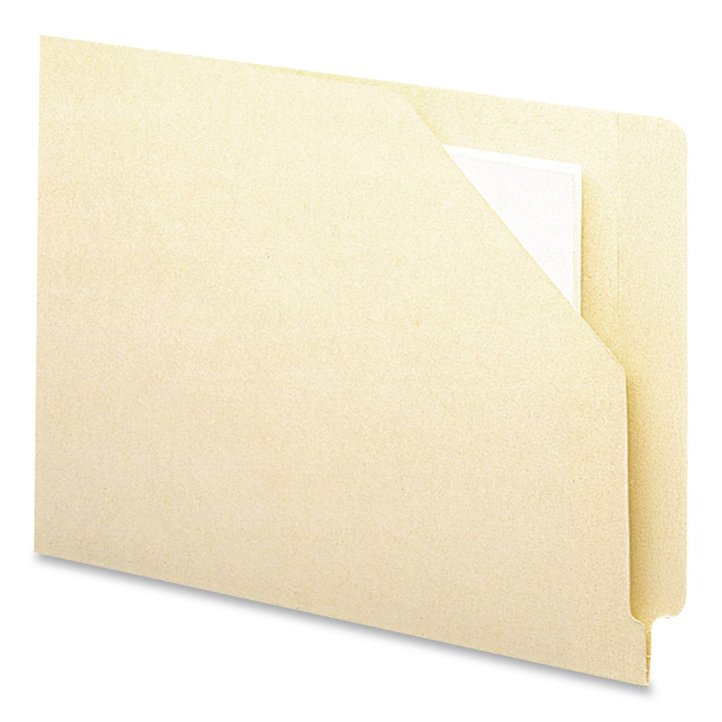 End Tab File Jacket with Antimicrobial Product Protection, Shelf-Master Reinforced Straight Tab, Letter Size, Manila, 100/Box