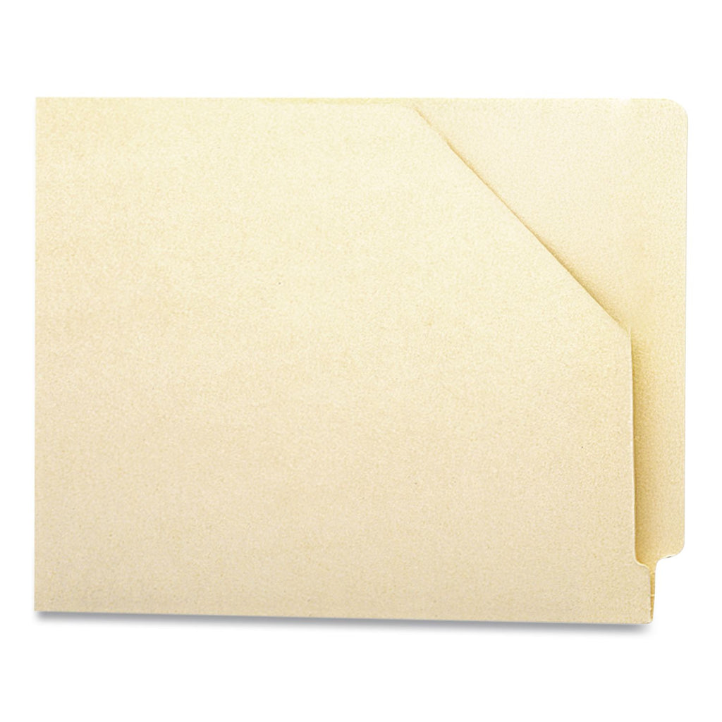 End Tab File Jacket with Antimicrobial Product Protection, Shelf-Master Reinforced Straight Tab, Letter Size, Manila, 100/Box