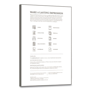 100% Cotton Resume Paper, 24 lb Bond Weight, 8.5 x 11, Ivory, 100/Pack