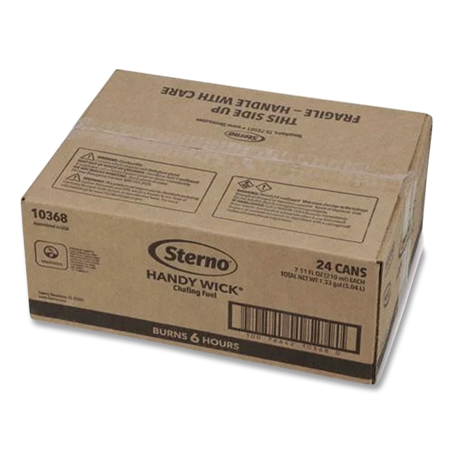 Chafing Fuel Can With Stem Wick, Methanol, 6 Hour Burn, 1.89 g, 24/Carton