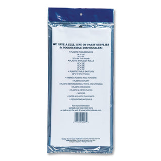 Table Set Rectangular Table Covers, Heavyweight Plastic, 54" x 108", White, 24/Carton