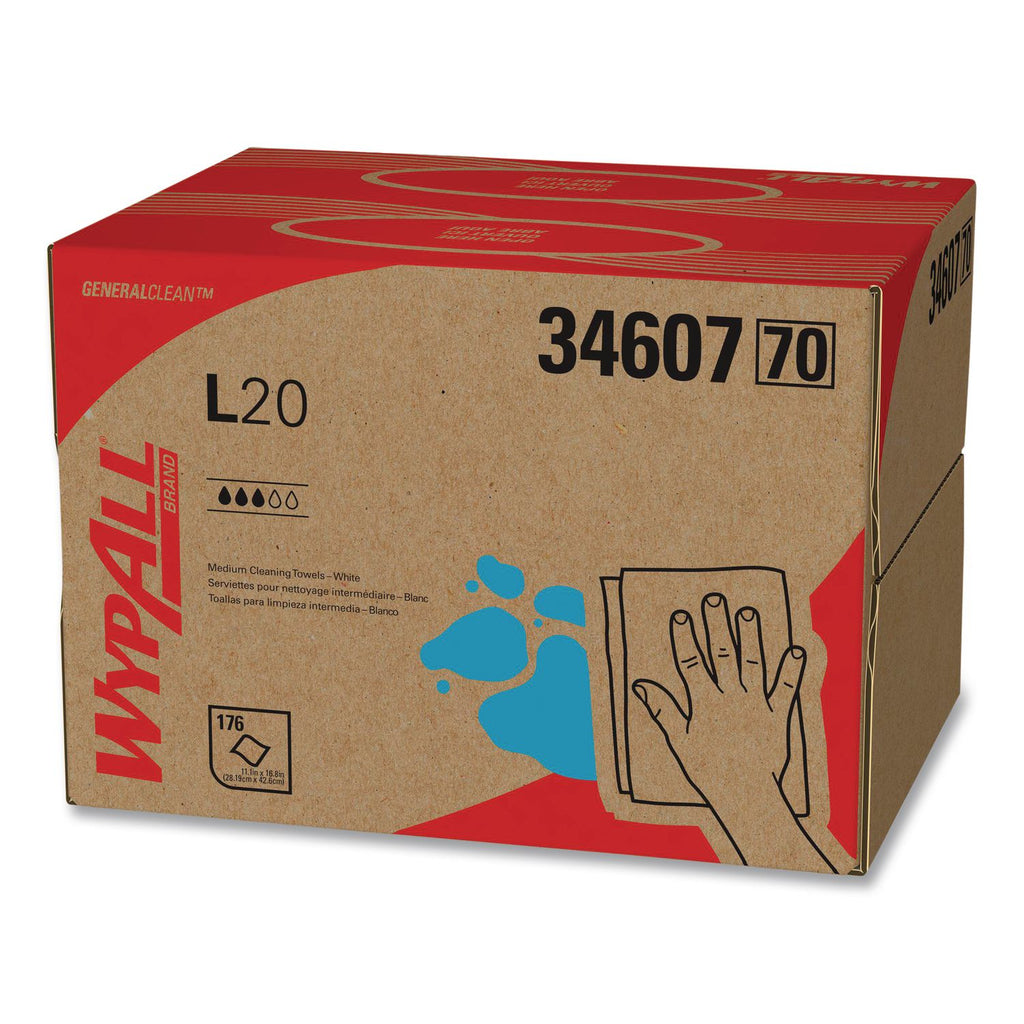 L20 Towels, BRAG Box, Multi-Ply, 12.5 x 16.8, Unscented, White, 176/Box