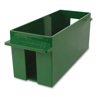 Extra-Capacity Coin Tray, Dimes, 1 Compartment, Denomination and Capacity Etched On Side, 10.5 x 4.75 x 5, Plastic, Green