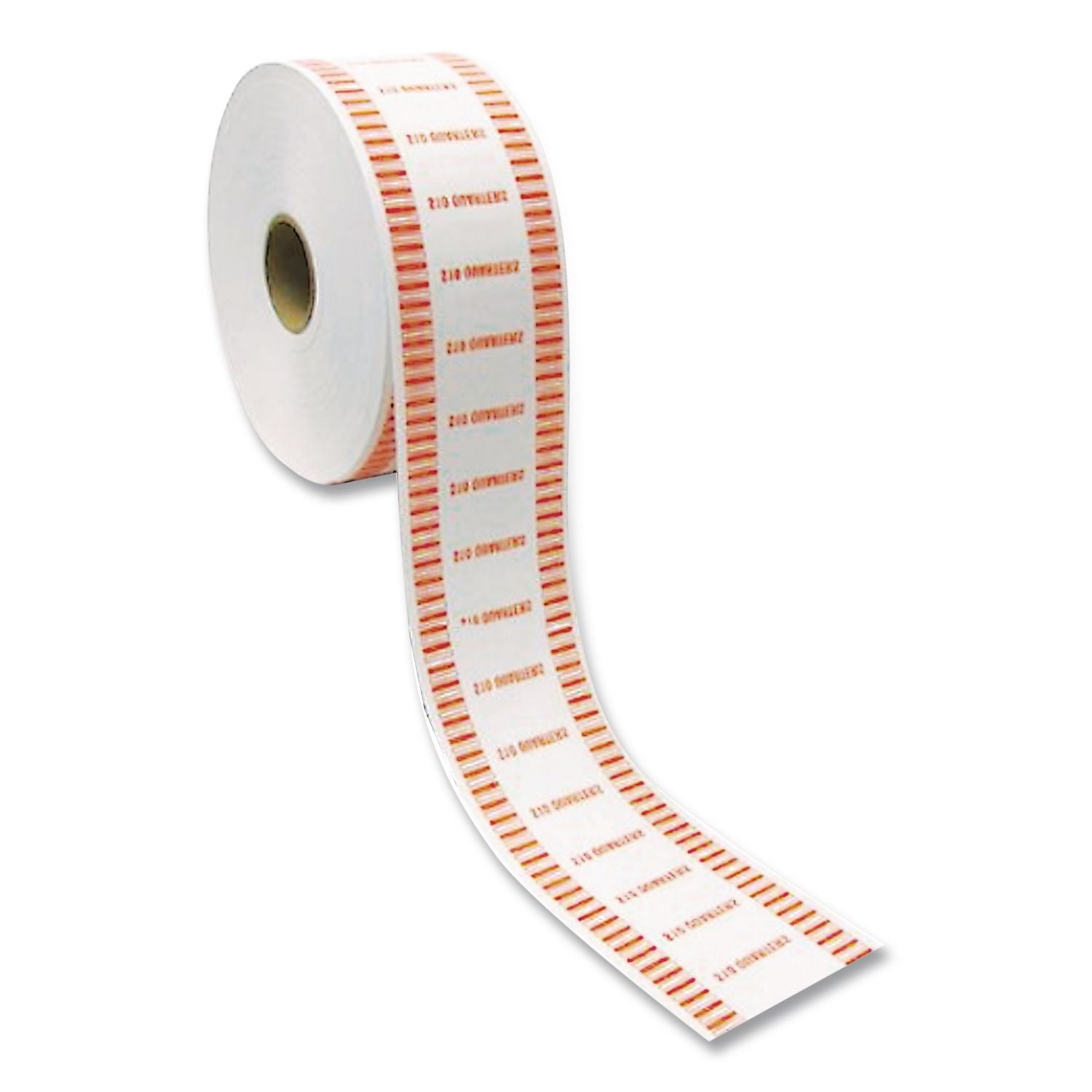 Automatic Coin Wrapper Roll for Coin Wrapping Machines, Quarters, $10.00, Kraft/Orange, 2,000/Roll, 8 Rolls/Carton
