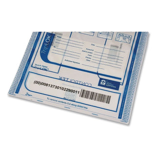 TripLOK Series A Tamper-Evident Bags, 9 x 12, Clear, 100/Pack