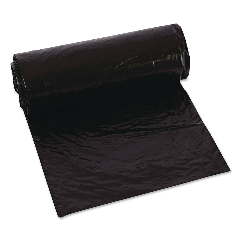 Linear Low-Density Can Liners, 33 gal, 0.63 mil, 33" x 39", Black, 25 Bags/Roll, 10 Rolls/Carton