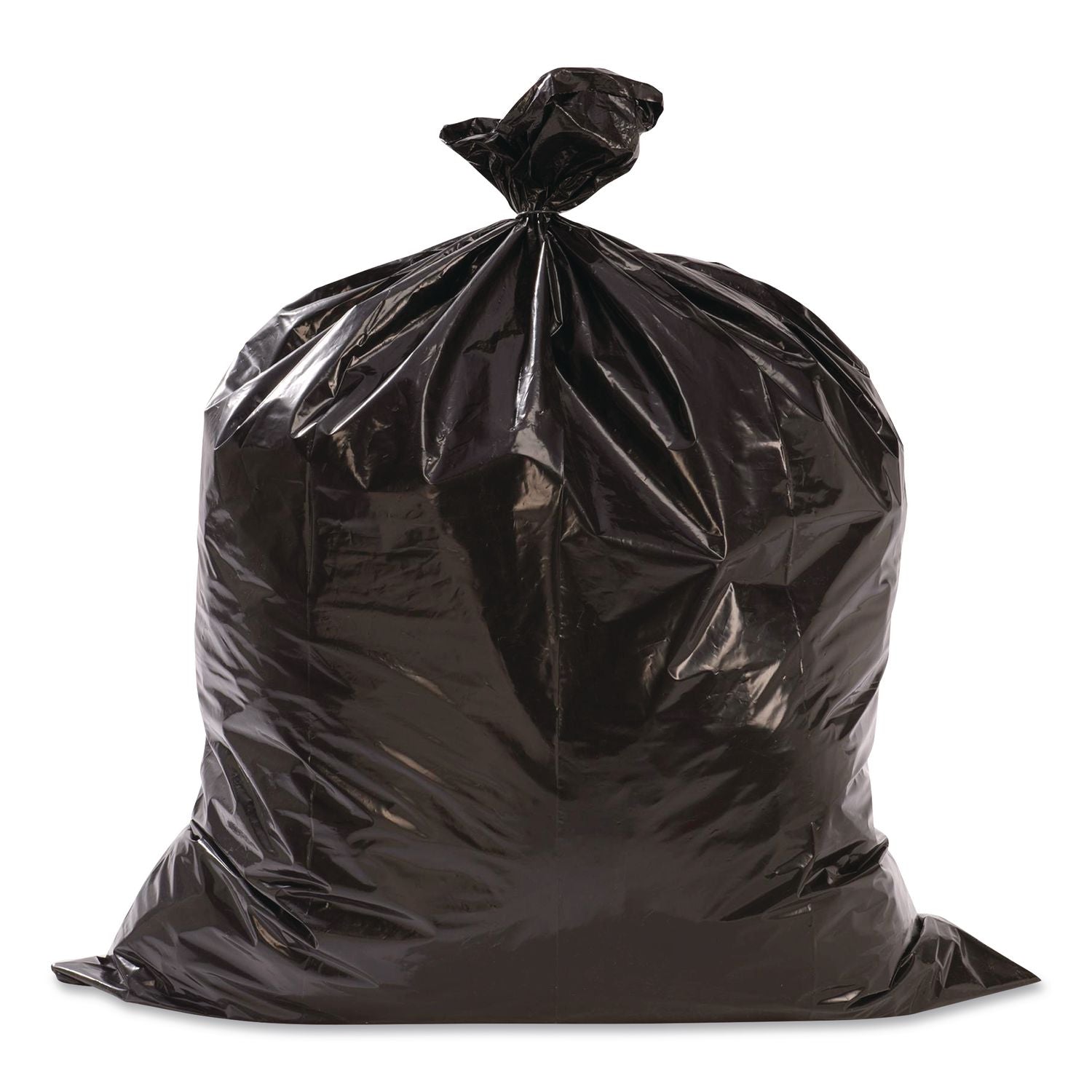 Linear Low-Density Can Liners, 33 gal, 0.63 mil, 33" x 39", Black, 25 Bags/Roll, 10 Rolls/Carton
