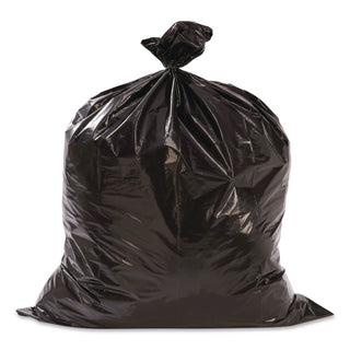 Linear Low-Density Can Liners, 55 to 60 gal, 0.9 mil, 38" x 58", Black, 10 Bags/Roll, 10 Rolls/Carton