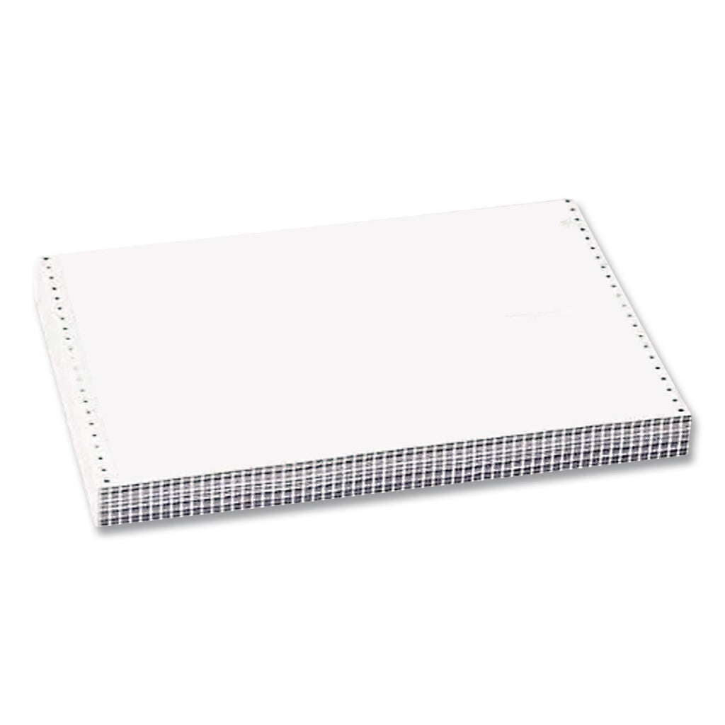 Continuous Feed Computer Paper, 1-Part, 18 lb Bond Weight, 8.5 x 12, White, 4,000/Carton