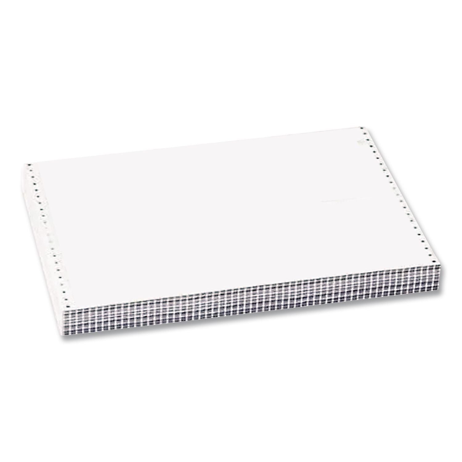Continuous Feed Computer Paper, 1-Part, 18 lb Bond Weight, 8.5 x 12, White, 4,000/Carton