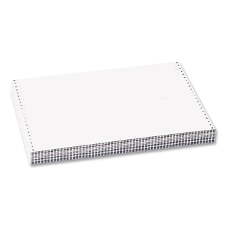 Continuous Feed Computer Paper, 1-Part, 18 lb Bond Weight, 8.5 x 12, White, 4,000/Carton