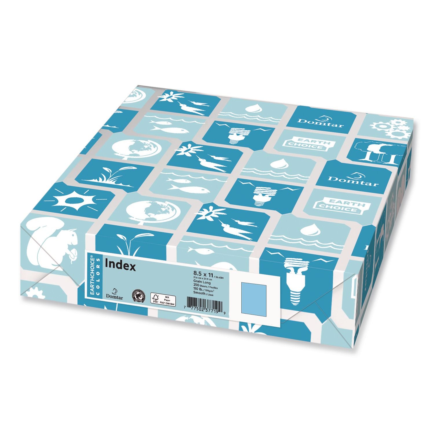 Cover Stock, 67 lb Bristol Weight, 8.5 x 11, Blue, 250/Pack