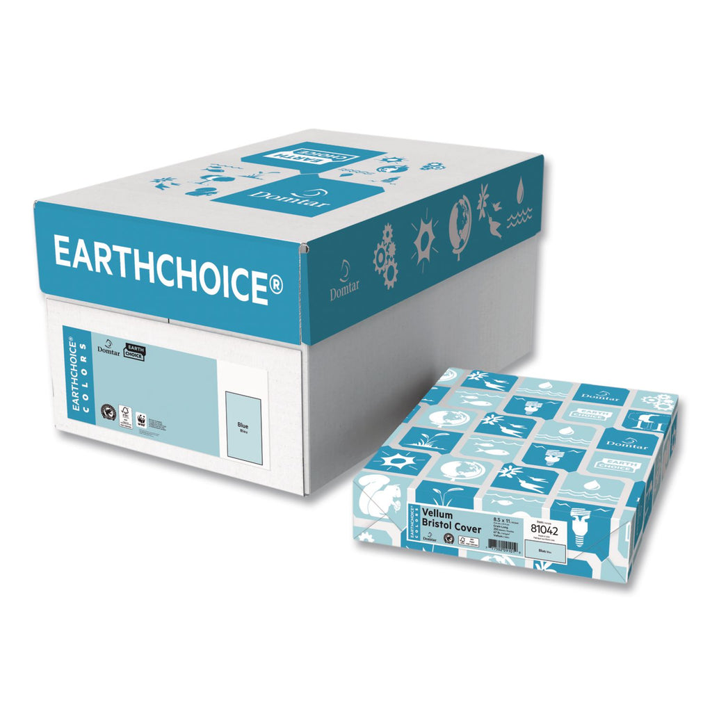 Card Stock, 110 lb Cover Weight, 8.5 x 11, Blue, 250/Pack