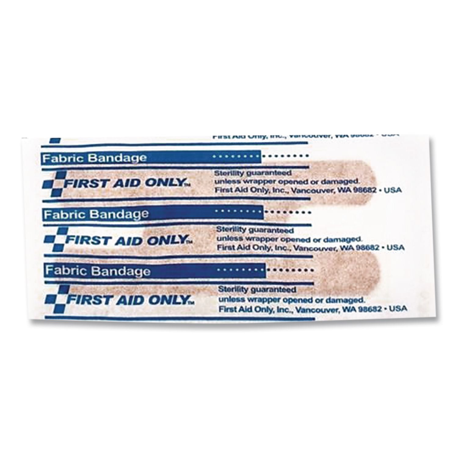 Fabric Bandages, Four-Wing Knuckle, 2.5 x 3.25, 40/Box