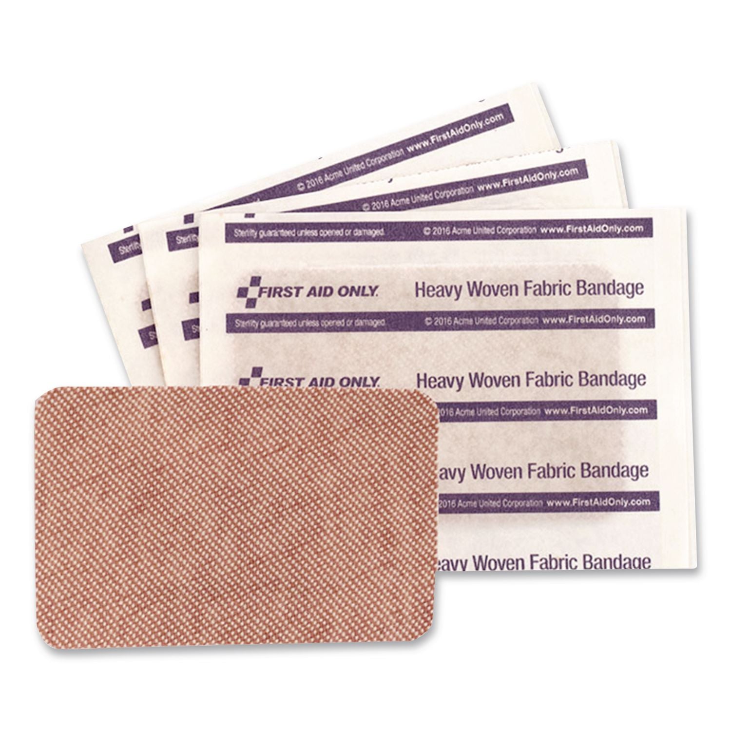 Heavy Woven Adhesive Bandages, Strip, 2 x 3, 25/Box