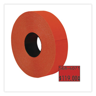 Two-Line Pricemarker Labels, Red, 1,750 Labels/Roll, 2 Rolls/Pack