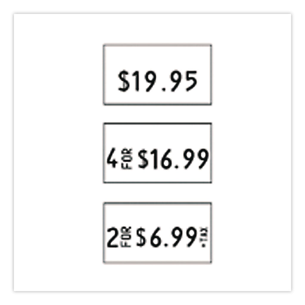 One-Line Pricemarker Labels, White, 1,200 Labels/Roll, 3 Rolls/Pack