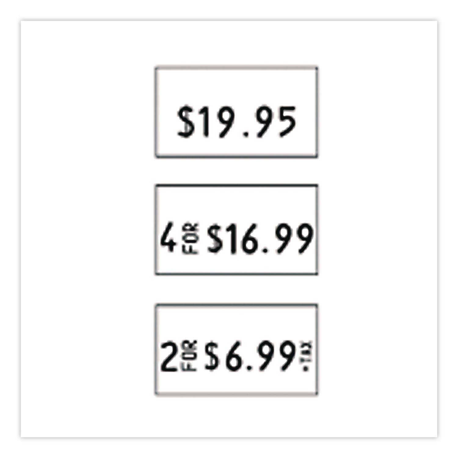 One-Line Pricemarker Labels, White, 1,200 Labels/Roll, 3 Rolls/Pack