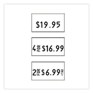 One-Line Pricemarker Labels, White, 1,200 Labels/Roll, 3 Rolls/Pack