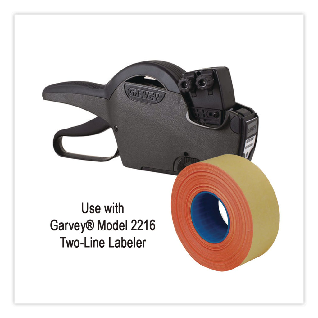 Two-Line Pricemarker Labels, Red, 1,000 Labels/Roll, 3 Rolls/Pack