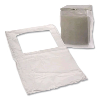 Scensibles Universal Receptable Liner Bags, 12.5x23 with 7.5" Wrap Around Strap, High Density Polyethylene, White, 500/Carton