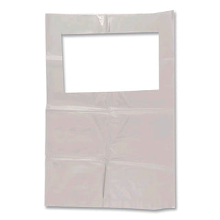 Scensibles Universal Receptable Liner Bags, 12.5x23 with 7.5" Wrap Around Strap, High Density Polyethylene, White, 500/Carton