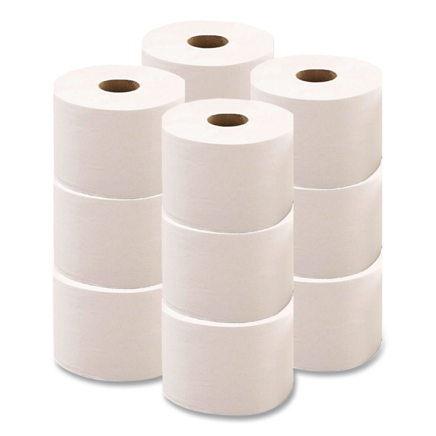Heavenly Choice 1-Ply Jumbo Bathroom Tissue, Septic Safe, White, 3.4" x 2,000 ft, 12/Carton