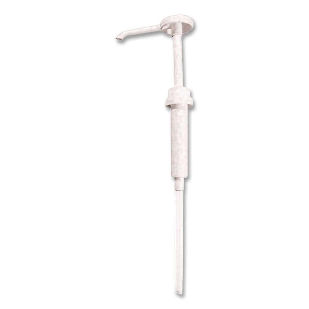 ECONOMY PLASTIC DISPENSING PUMP, 38 MM CAP FITS 1 GAL BOTTLES, WHITE